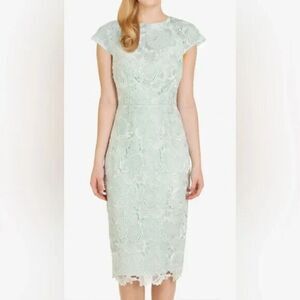 Ted Baker Mint Green Lace Midi Dress